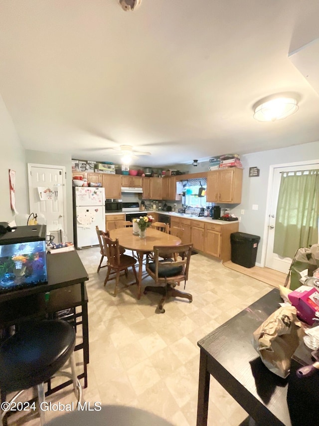 view of dining area