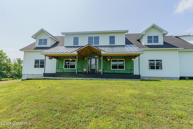 189 Flood Rd, Westerlo, NY 12193 - view of front of house featuring covered porch and a front lawn