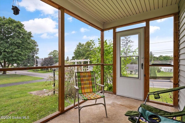 view of sunroom