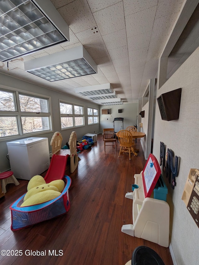 playroom featuring wood finished floors