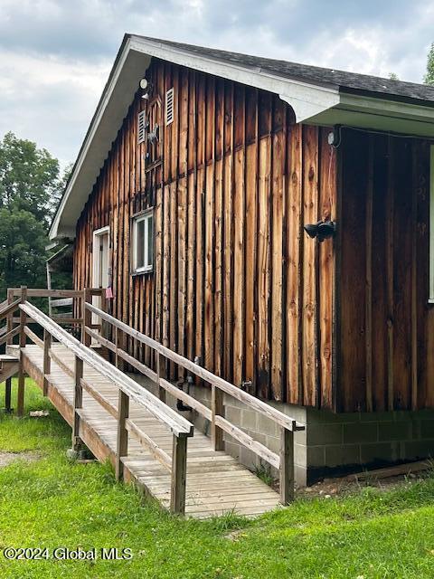 view of side of property with board and batten siding