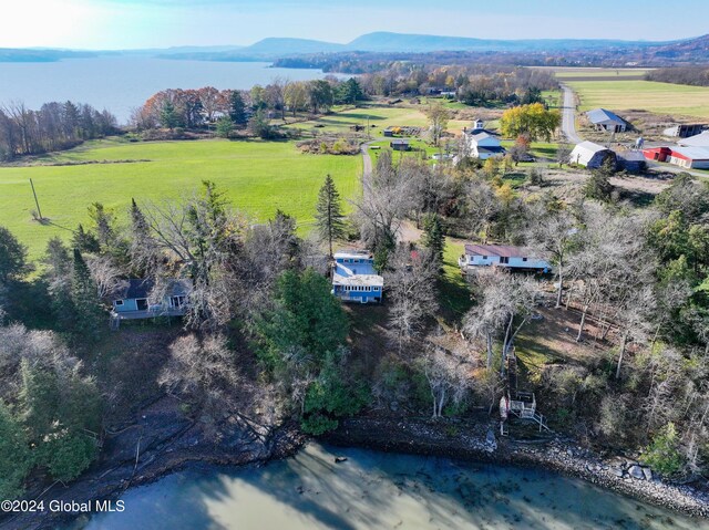 17 Old Port Way, Crown Point, NY 12928 - aerial view of property and surrounding area featuring rural landscape and a mountainous background