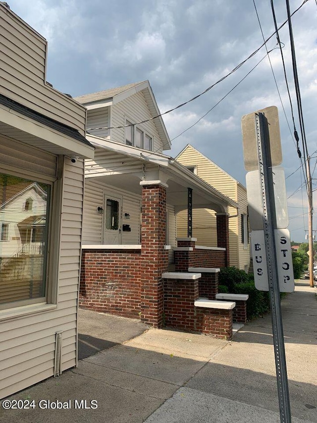 exterior space featuring a porch