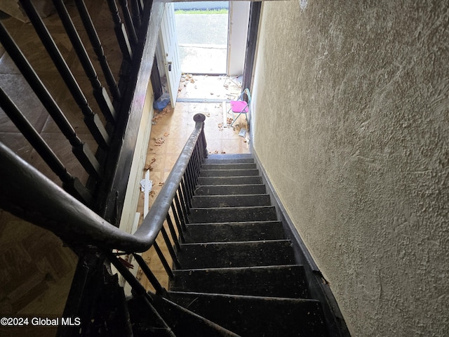 view of stairway