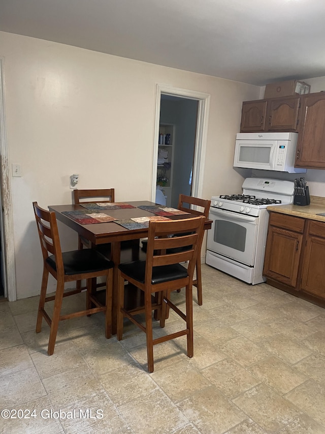 view of tiled dining room