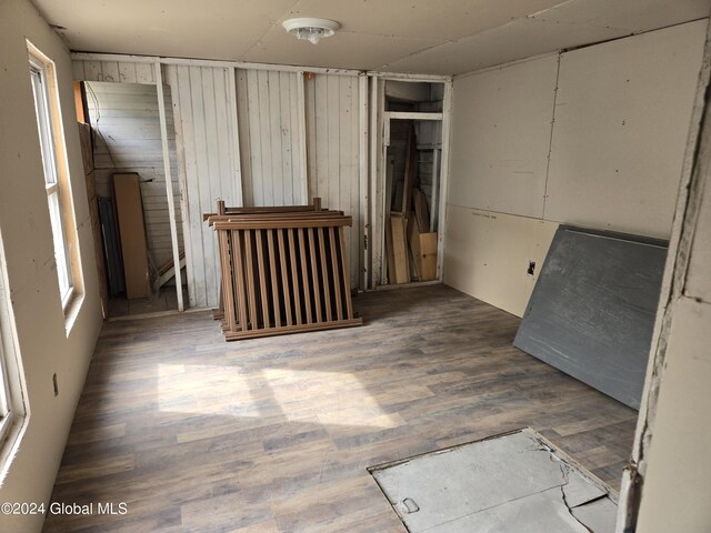 interior space with wood-type flooring