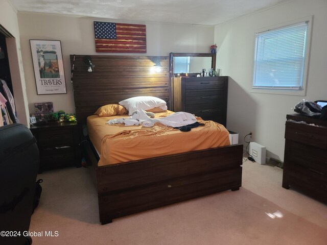 view of carpeted bedroom