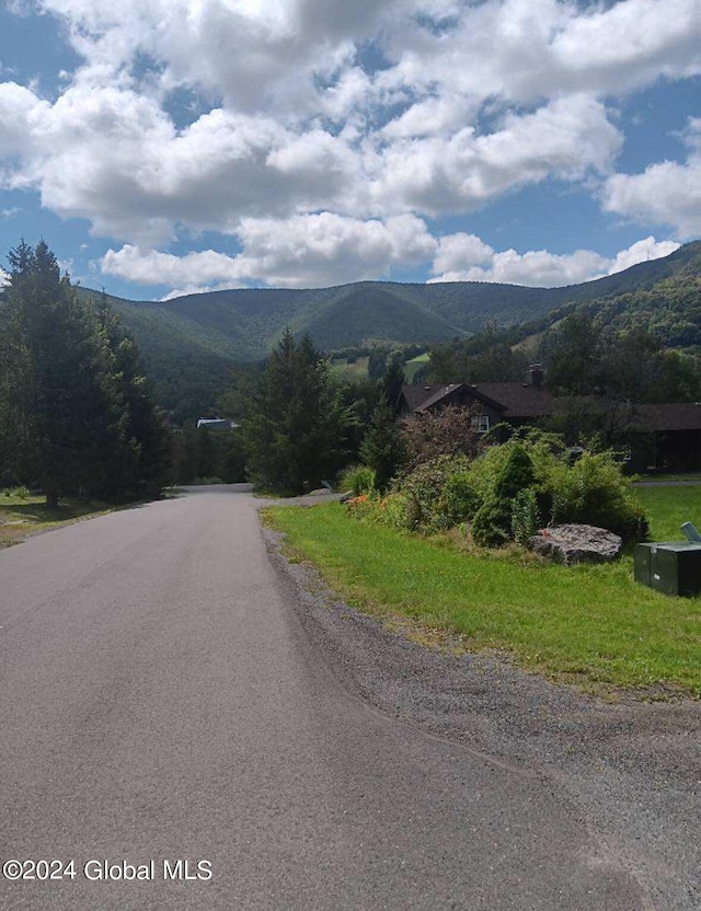 view of street with a mountain view