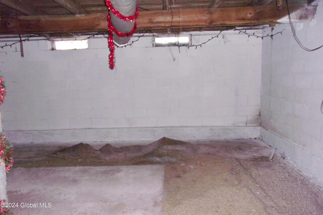 view of basement