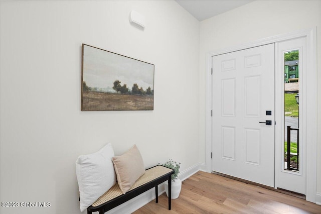 entrance foyer featuring light hardwood / wood-style floors