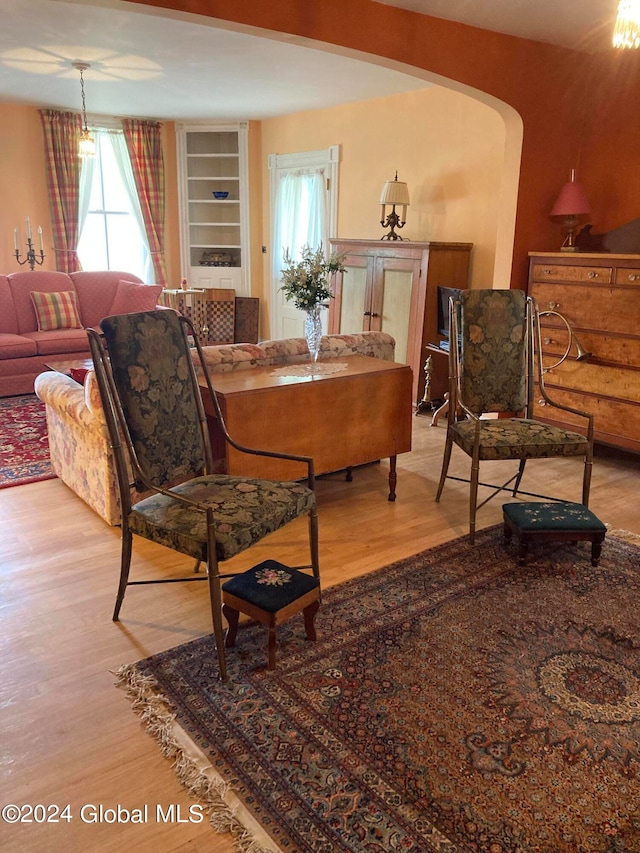 dining room featuring light hardwood / wood-style flooring