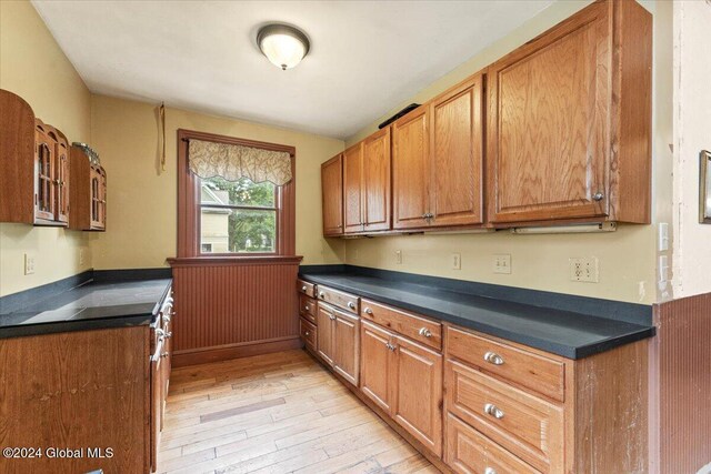 kitchen featuring light hardwood / wood-style flooring