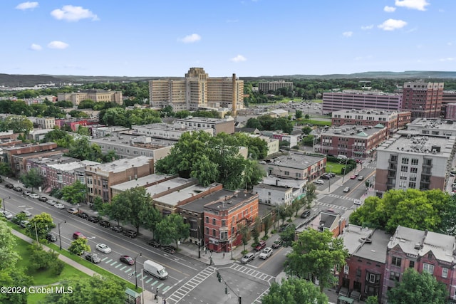 aerial view featuring a view of city