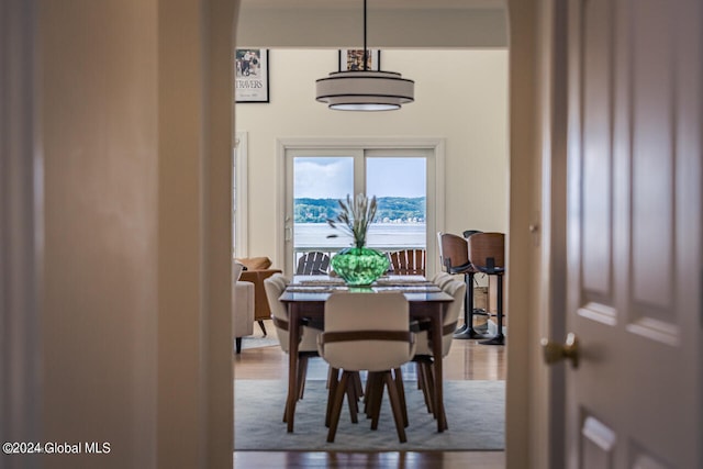 dining area featuring hardwood / wood-style floors