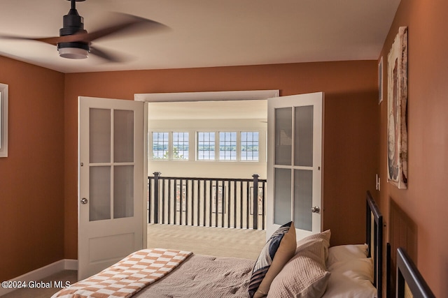 bedroom with ceiling fan