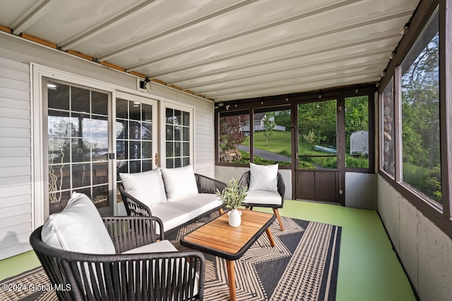 view of sunroom