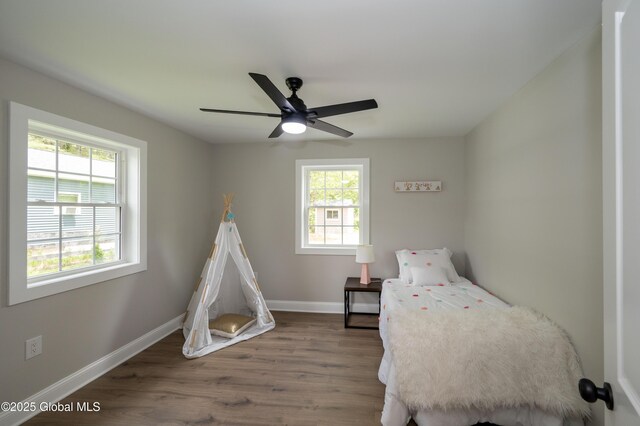 26 N 2nd Ave, Broadalbin, NY 12025 - bedroom with wood finished floors and ceiling fan