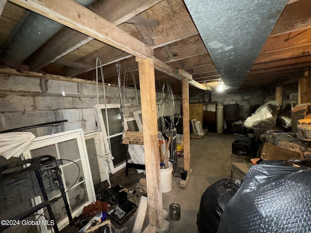 view of basement