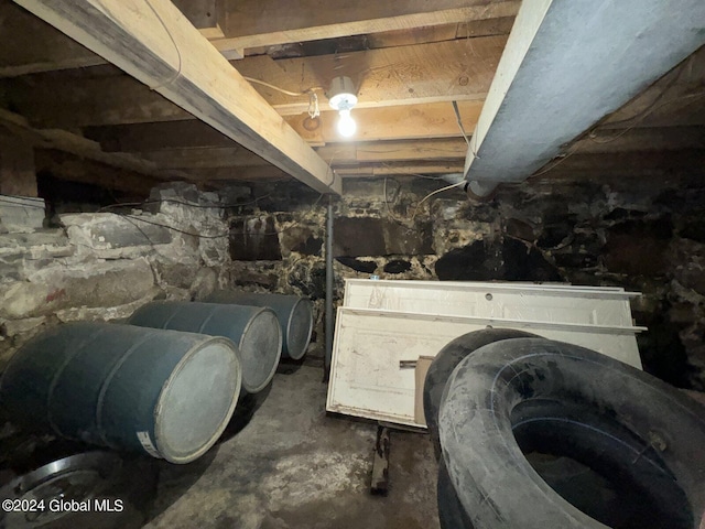 view of basement