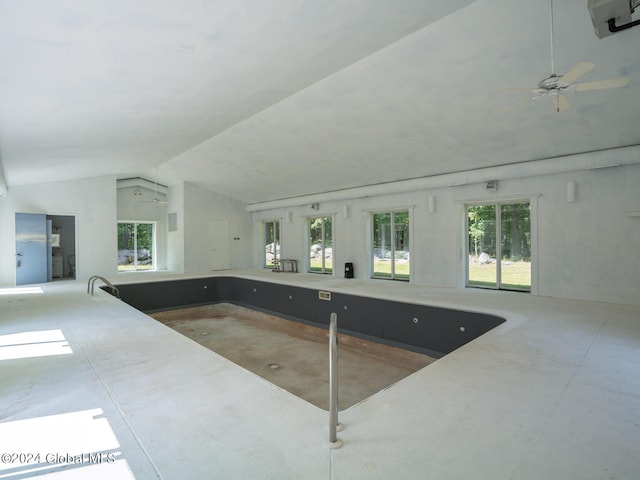 view of pool with ceiling fan