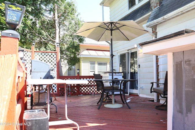 view of wooden terrace