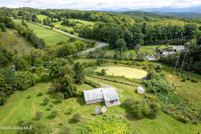 bird's eye view with a rural view