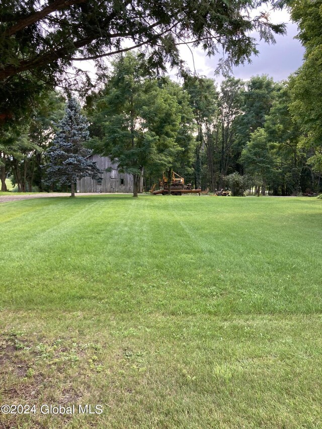 view of yard with a playground