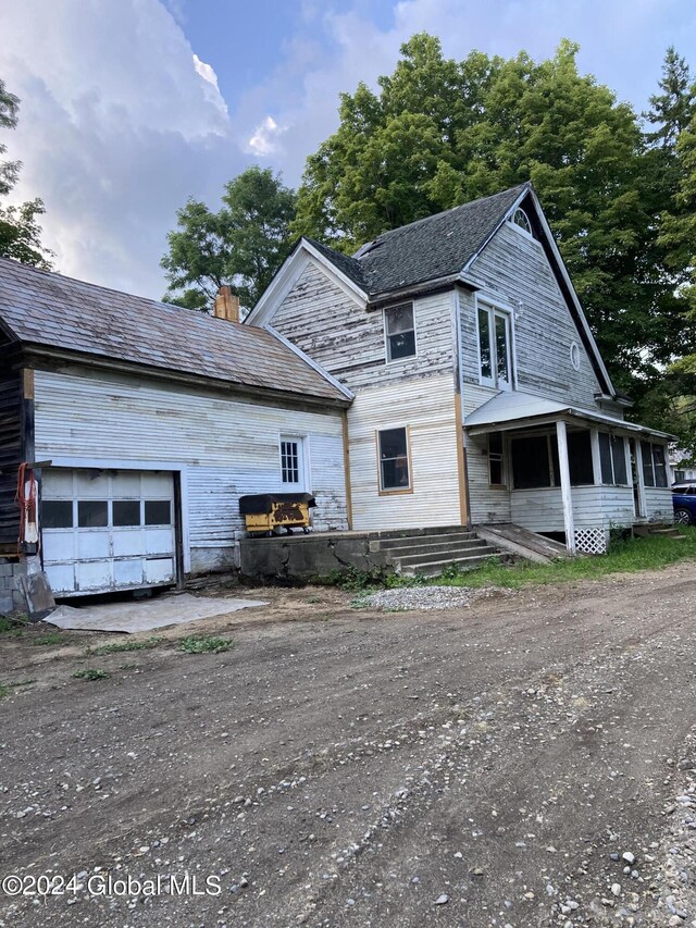 view of property with a garage