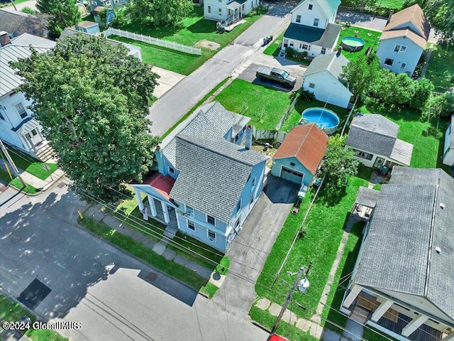 aerial view with a residential view