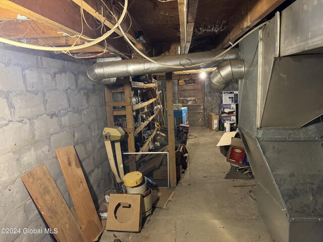 view of basement