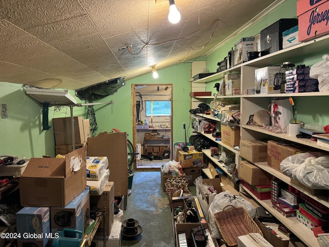 storage room featuring electric panel