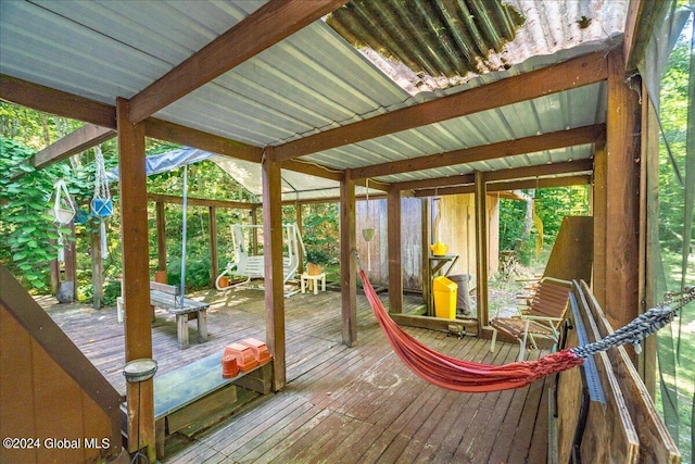 sunroom with plenty of natural light