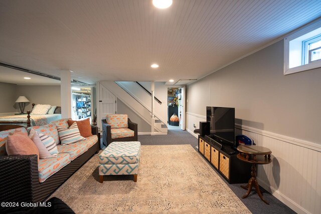 view of carpeted living room