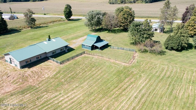 bird's eye view featuring a rural view