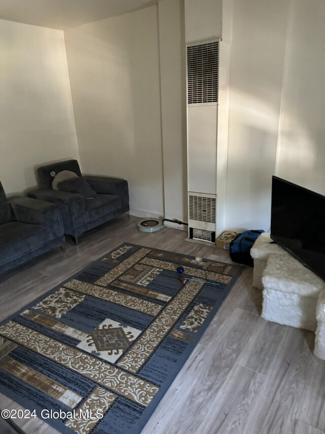 living room featuring hardwood / wood-style flooring