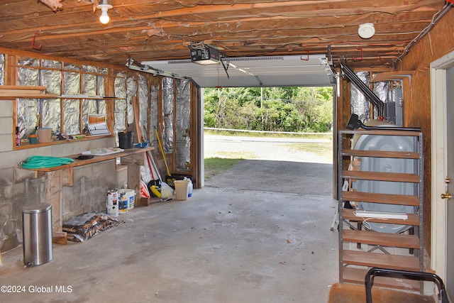 garage featuring a garage door opener