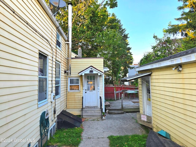 exterior space with a wooden deck