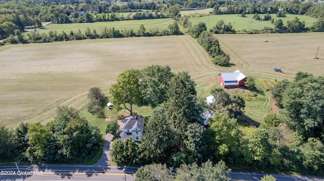 bird's eye view with a rural view