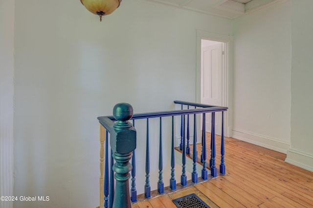 corridor featuring hardwood / wood-style flooring