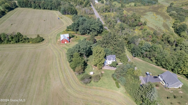 drone / aerial view featuring a rural view