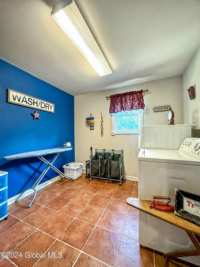 interior space with tile patterned flooring