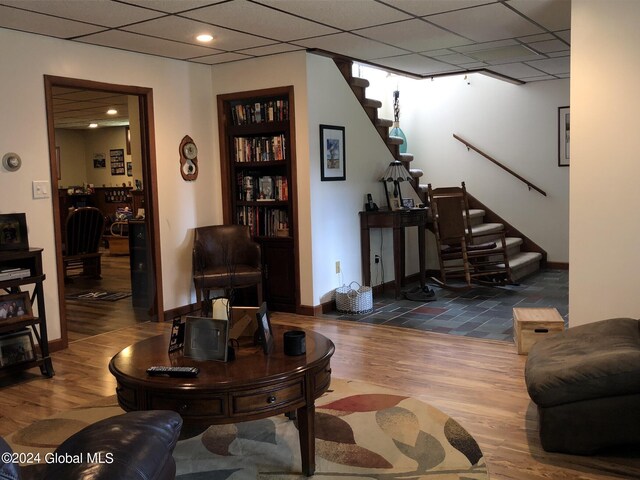 living room featuring hardwood / wood-style flooring