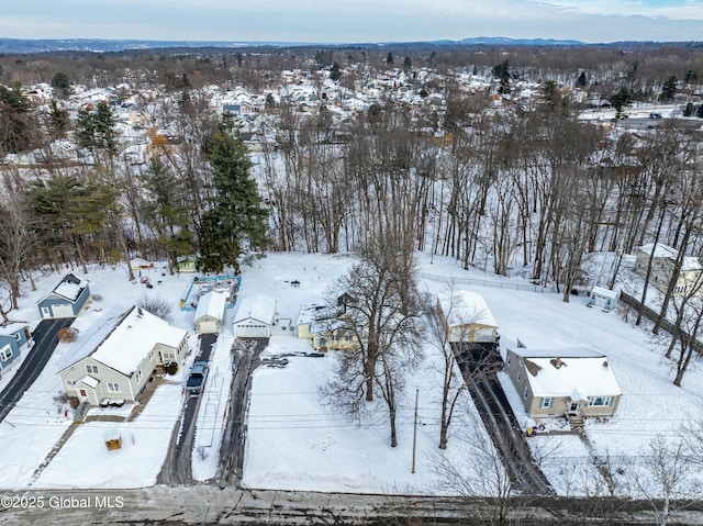 view of snowy aerial view