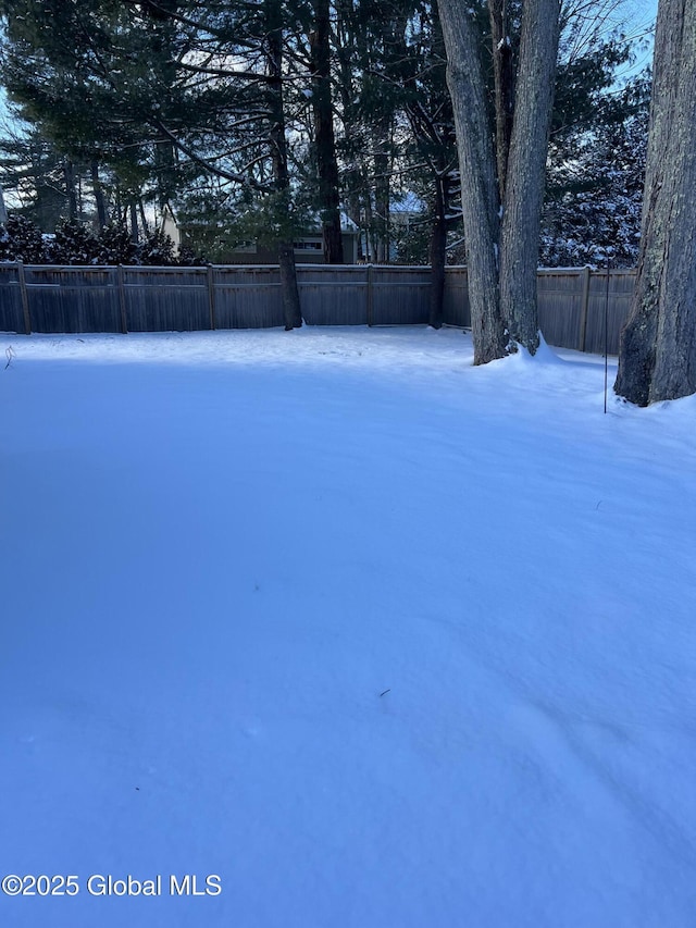 view of snowy yard