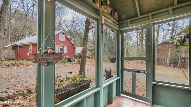 view of sunroom / solarium