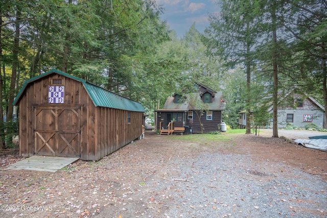 view of outdoor structure