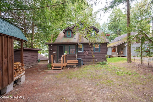 exterior space with a wooden deck