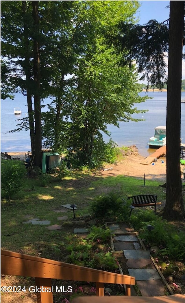 view of home's community featuring a water view