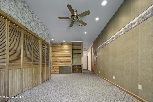 135 Sparrowhawk Lake Rd, Maryland, NY 12155 - interior space featuring carpet floors, recessed lighting, and a ceiling fan