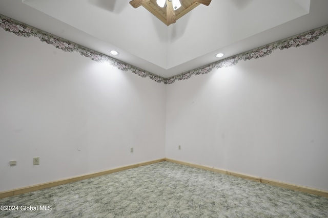 135 Sparrowhawk Lake Rd, Maryland, NY 12155 - carpeted spare room featuring baseboards, recessed lighting, and a ceiling fan